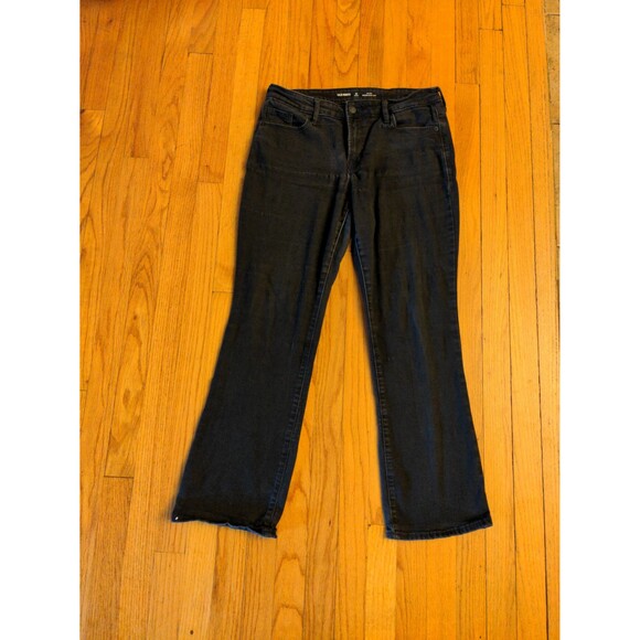 Old Navy Kicker Bootcut high rise Jeans Black 10 short - Picture 2 of 9